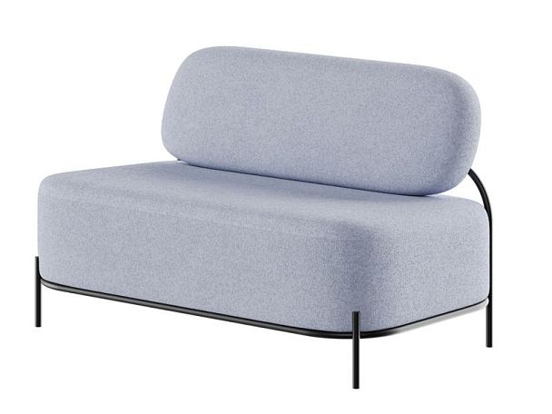 Jive Диван двухместный JVE-2 Clarins 972/Металл Черный 1250*720*770 - Вид 1