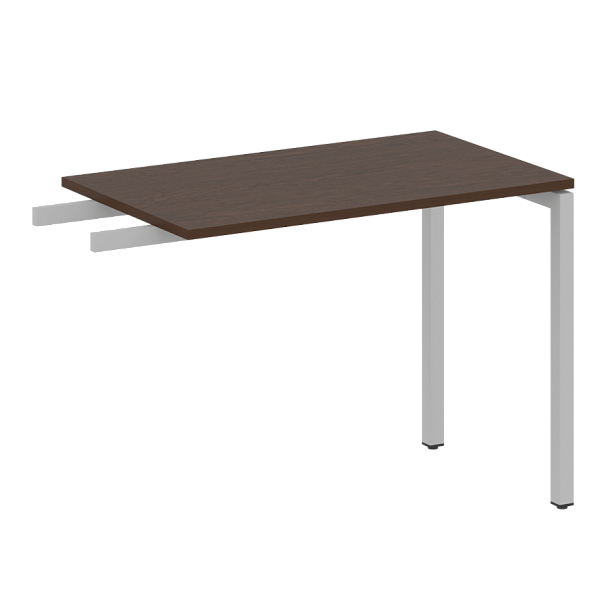 Metal System Quattro Приставной элемент на П-образном м/к 40БП.ПР-3 Венге/Серый металл 1000*600*750 - Вид 1