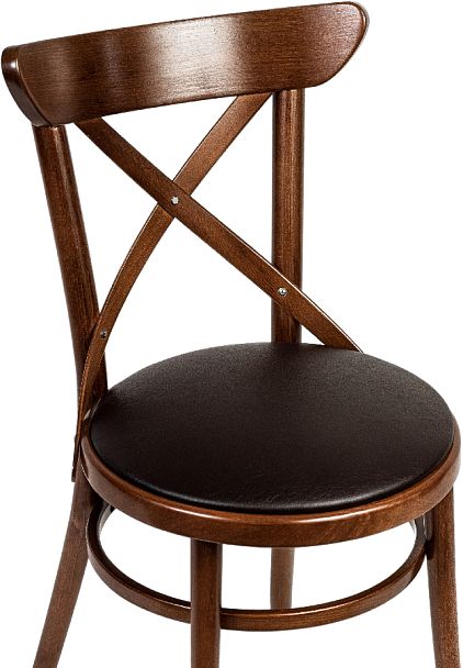 Комплект венских деревянных стульев Виен светлый орех/коричневая экокожа, 4 шт. - Вид 4