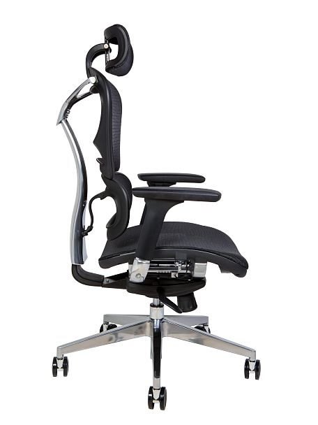 Кресло офисное / Hero black / черный пластик / черная сетка - Вид 5