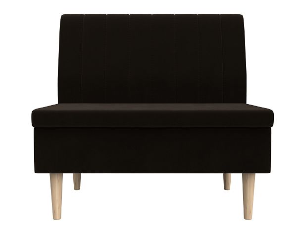 Диван прямой Мини Микровельвет коричневый - Вид 2