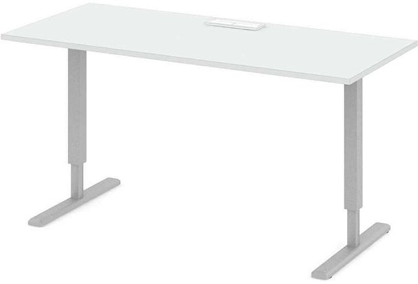 Стол офисный рабочий С-ТРС54 "Трансформер"  ПК-ТРС-СТ180Х80КК/ЭР-В1-76 белый - Вид 1