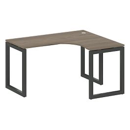 Metal System Quattro Стол криволинейный правый на О-образном м/к 50БО.СА-3 (R) Вяз/Антрацит металл 1400*1200*750 - Фото предпросмотра