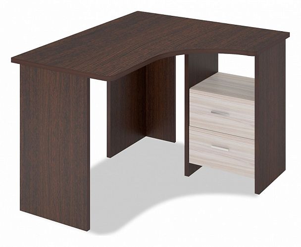 Стол письменный Домино Лайт СКЛ-Угл 120 Венге/Карамель правый - Вид 1