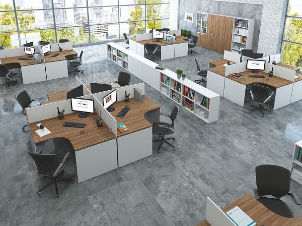 Стеллаж Tess Wood 90x43x119 белый - Вид 5