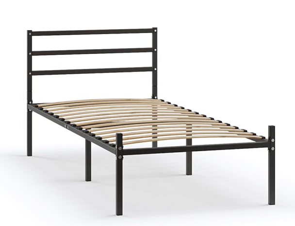 Кровать металлическая Металика Г3, 900х2000, цвет черный - Вид 1