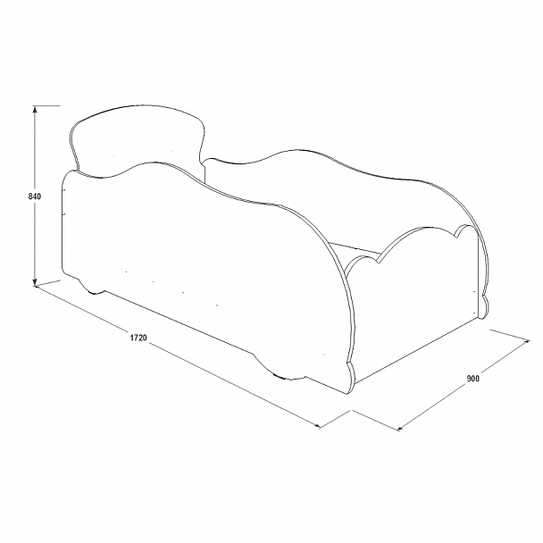 Кровать "Омега 12" ЛДСП мальчик - Вид 4