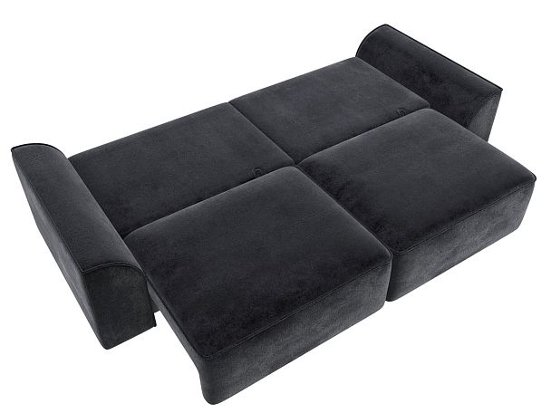 Диван прямой Лига-048 НПБ Велюр серый - Вид 10