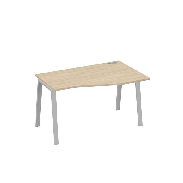 Стол эргономичный правый "Техно" на металлокаркасе TRE A4 А4 Б3 064 БП дуб скандинавский / металлокаркас серый - Вид 1