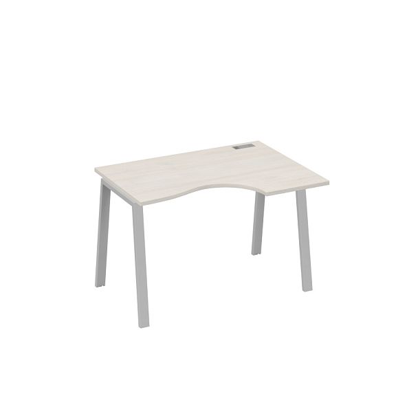 Стол эргономичный правый "Классика" на металлокаркасе TRE A4 А4 Б3 042 БП дуб / металлокаркас серый - Вид 1