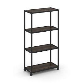 Shelf Mobile Стеллаж 4 уровня 1 секция VR.LT-STK-401.10 Дуб Мали/Металл Черный 1000*400*1523 - Фото предпросмотра