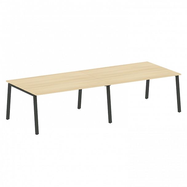 Стол для переговоров "Metal System" БА.ПРГ-2.4 акация/антрацит - Вид 1