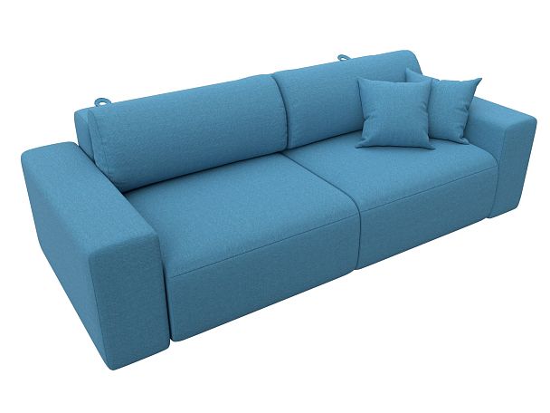 Диван прямой Лига-036 НПБ Классик Рогожка голубой - Вид 5