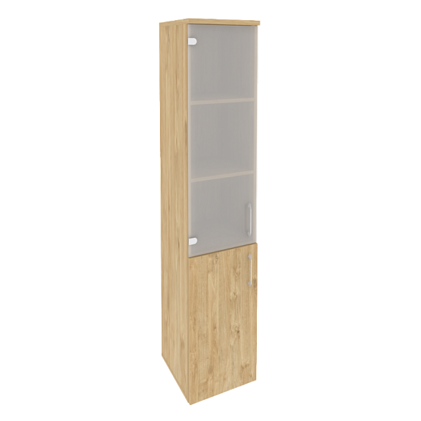 Onix Шкаф высокий узкий левый O.SU-1.2 (L) Тиквуд светлый 400*420*1977 - Вид 1