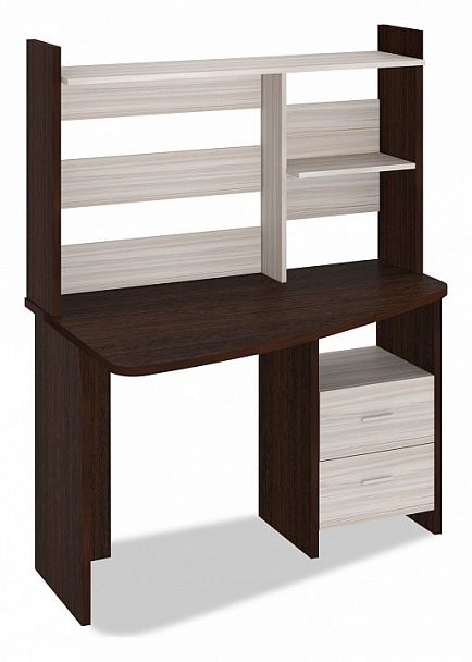 Стол компьютерный Домино Лайт СКЛ-Крл 120+НКЛ-120 Венге/Карамель левый - Вид 1