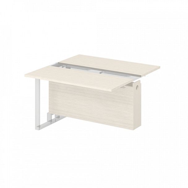 Центральный модуль 120 переговорного стола на промежуточных опорах "Компьютерные столы"  ПК-ФРМ-СТГ120Х120/Ц-В2-30 дуб альпийский - Вид 1