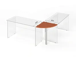 UNITY PСУ-6 Орех Итальянский Сектор угловой 600х600х22 - Фото предпросмотра