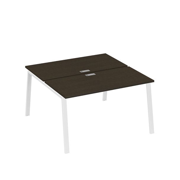 Рабочая станция на металлокаркасе TRE (2х140) A4 А4 Б3 174 БП венге / металлокаркас белый - Вид 1