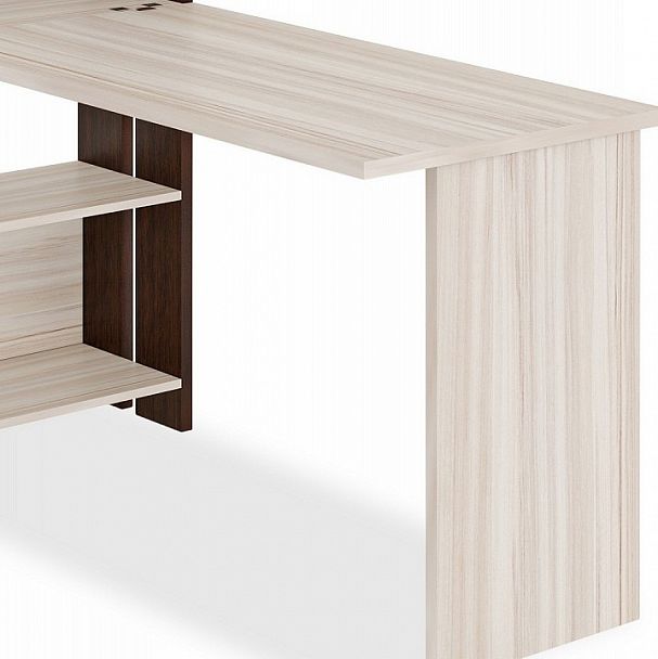 Стол компьютерный Домино Лайт СТЛ-ОВ+С120Прям без тумбы Венге/Карамель - Вид 2