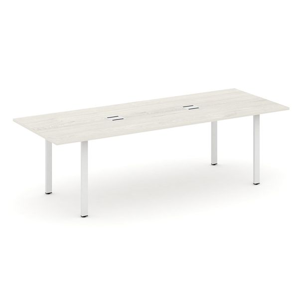 Style Project Direct Direct Стол переговорный SN-6P.SPRG-258 Дуб Наварра/Металл Белый 2580*980*750 - Вид 1
