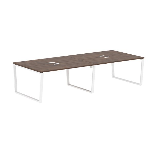 Стол 4-х местный EVWST 3113 Дуб Денвер тёмный/Белый 3126х1346х750 EDIS - Вид 1