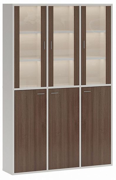 Шкаф-витрина Домино СУ(ш3в2)+3ФГ+3ФС Белый/Шамони - Вид 1