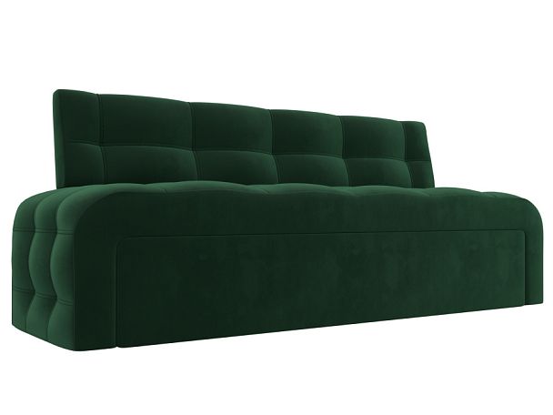 Диван кухонный прямой Люксор Велюр зеленый - Вид 1