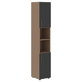 Шкаф высокий узкий VHCS 40.4 Яшма черный/Кобра 400х430х2253 VELION - Фото предпросмотра