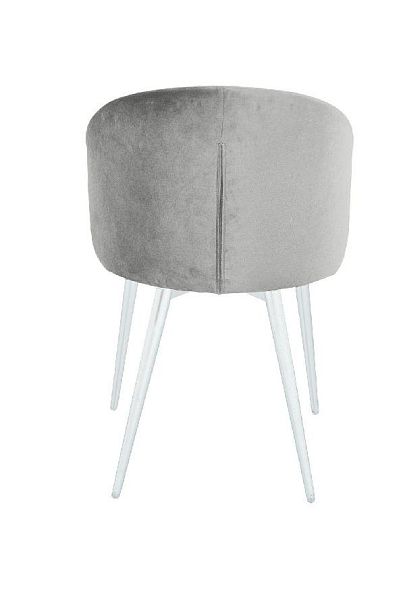 Стул Mont Blanc, бархат серый 02 / белый конус - Вид 6