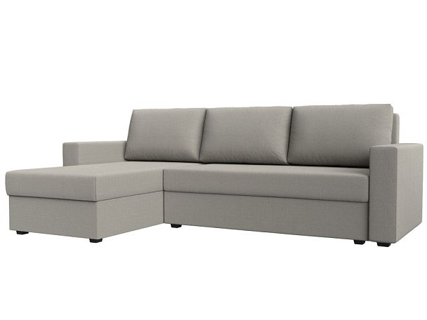 Диван угловой Траумберг Лайт левый угол Рогожка бежевый - Вид 1