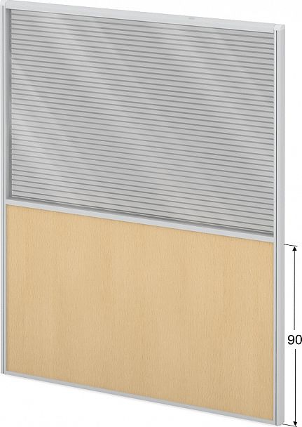 Модуль комбинированный "Мобильные офисные перегородки «Логика»" ПК-ЛГ-МДК200х160/90Ж/Д-В1-300 бук натуральный - Вид 1