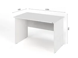 UNITY PС7-12 БЕЛЫЙ Офисный стол прямоугольный Прямой 1200х700х750 - Фото предпросмотра