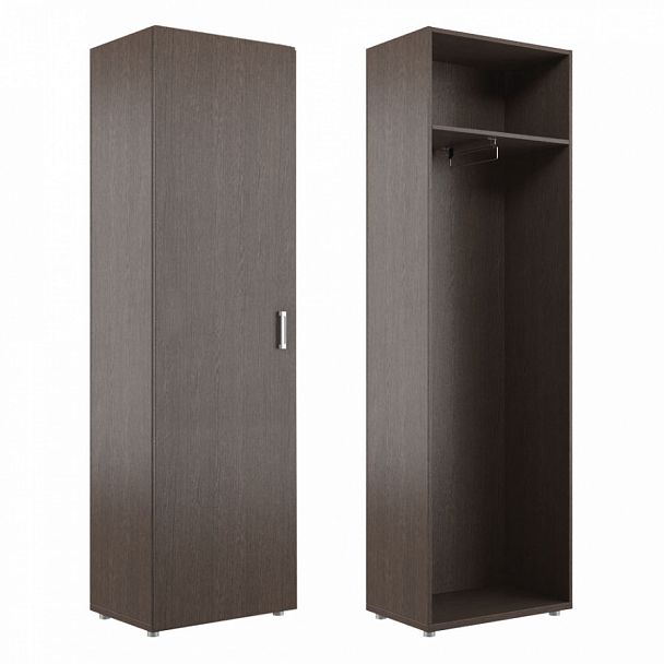 Гардероб однодверный Bonn 60x42x201,8 тёмный дуб - Вид 1