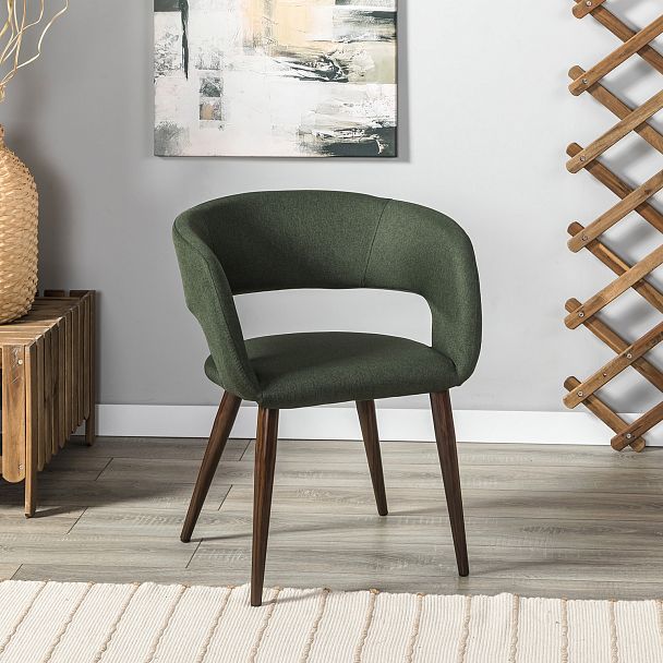 Кресло Hugs тёмно-зеленый/т.орех - Вид 8