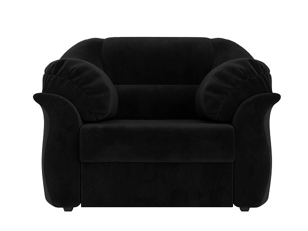 Кресло Карнелла (полностью велюр черный) - Вид 2