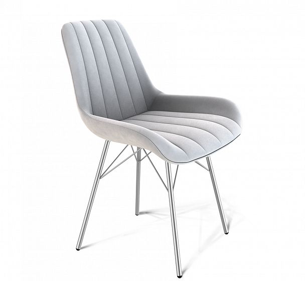 Стул Sheffilton SHT-ST37/S64 серое облако/хром лак - Вид 2