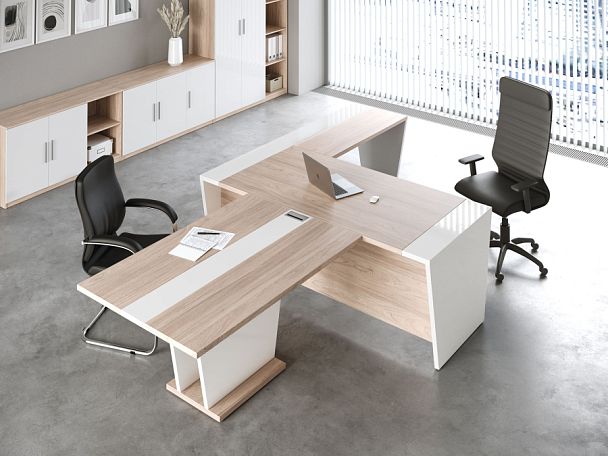 Креденция с секцией, древесный Asti 135x45x74,2 вяз - Вид 9