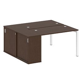 Metal System Quattro Р. ст. с шкафом-купе на П-образном м/к 50БП.РС-СШК-1.2 Т Венге/Белый металл 1610*1475*750 - Фото предпросмотра