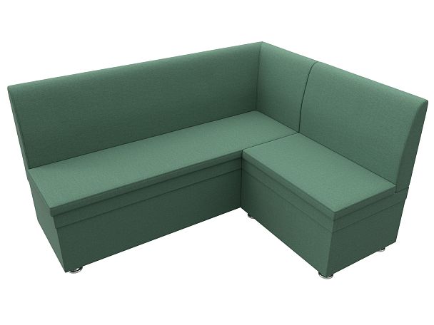 Диван кухонный угловой Уют правый угол Рогожка зеленый - Вид 5