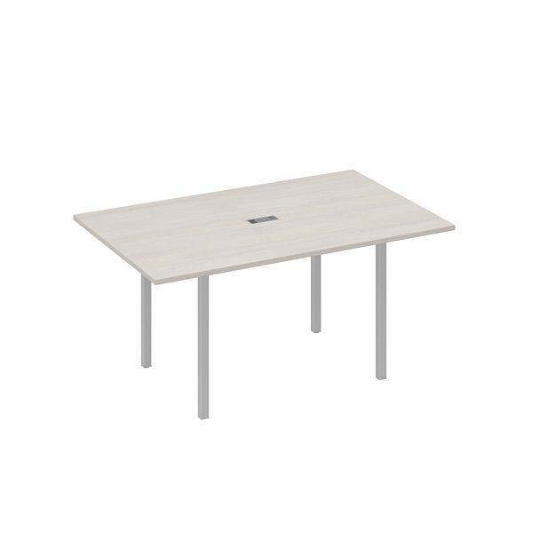Стол для переговоров 160 прямой на каркасе DUE A4 А4 Б2 121 БП дуб / металлокаркас серый - Вид 1