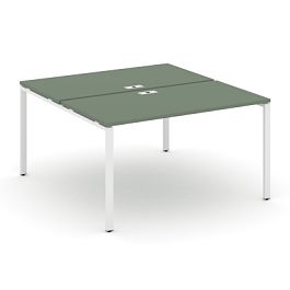 Concept Рабочая станция на 2 места CN.DRS-001 Кобо/Металл Белый 980*1480*750 - Фото предпросмотра