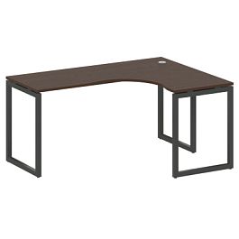 Metal System Quattro Стол криволинейный правый на О-образном м/к 40БО.СА-4 (R) Венге/Антрацит металл 1600*1200*750 - Фото предпросмотра