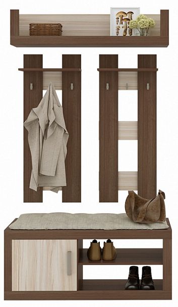 Стенка для прихожей Toivo ТОЙ-ПР 11 Карамель/Шамони - Вид 1