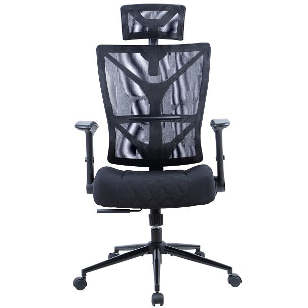 Кресло CHAIRMAN CH566, ткань/сетка, черный - Вид 2