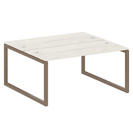 Metal System Quattro Р. ст. на О-образном м/к 50БО.РАС-СП-2.4 Дуб наварра/Мокко металл 1600*1475*750 - Фото предпросмотра