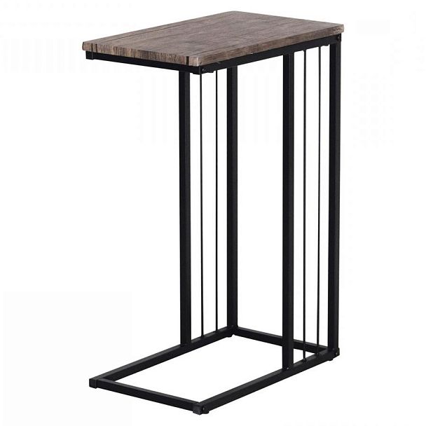 Стол журнальный на металлокаркасе BRABIX LOFT CT-002, 450х250х630 мм, цвет морёный дуб, 641861 - Вид 1