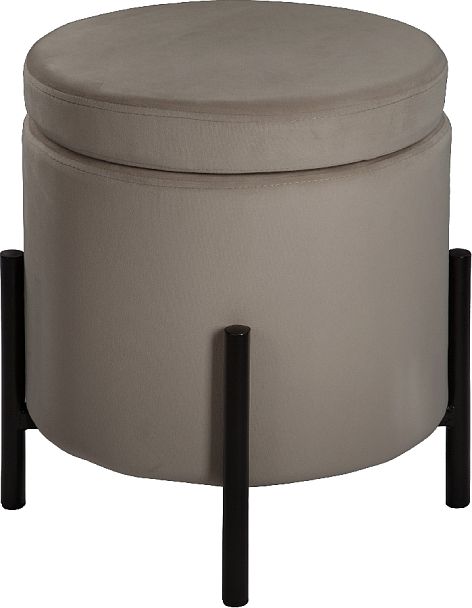 Пуф Кен с местом для хранения Мокко велюр Confetti mocco/черный - Вид 2