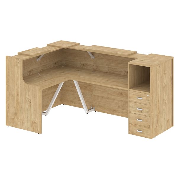 Ресепшн Г-образный "Onix" O.R-K-25 тиквуд светлый - Вид 1