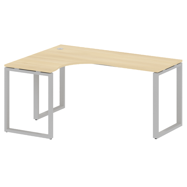 Metal System Стол криволинейный левый на О-образном м/к БО.СА-4 (L) Акация/Серый металл 1600*1200*750 - Вид 1