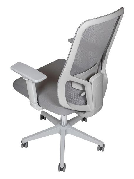 Кресло офисное / Best LB grey / серый пластик / серая сетка / серая ткань - Вид 6
